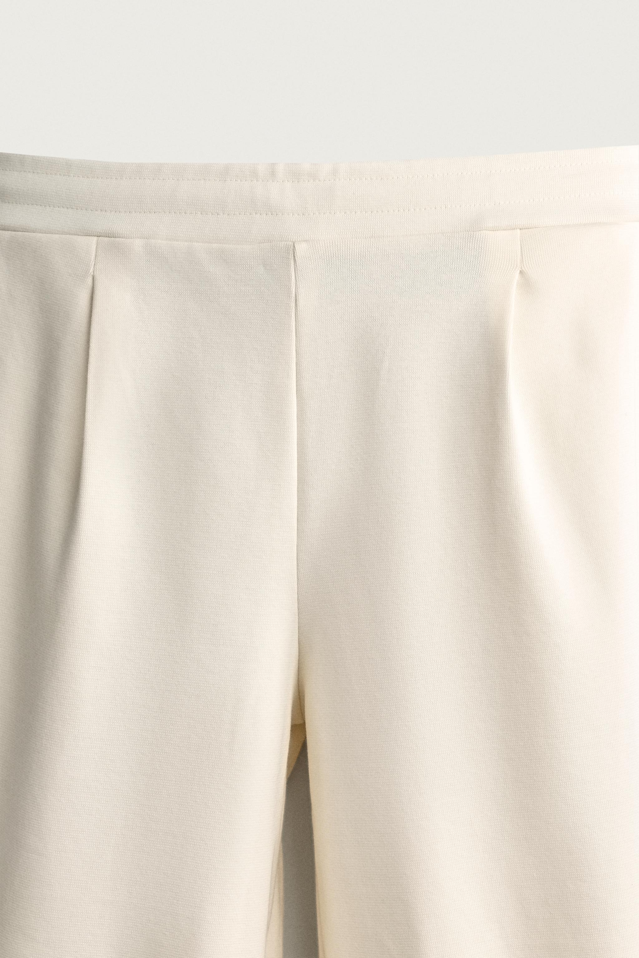 COMPACT RIB BALLOON FIT PANTS